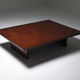 Axel Vervoordt Stained Oak and Bamboo Coffee Table - 1980's