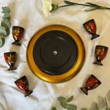 Russian service plate and glasses