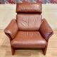 Pair of "Erpo" designer adjustable leather armchairs.