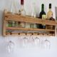 bottle shelf, recycled wooden glasses