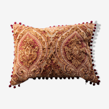 Bohemian chic unique cushion with PomPoms