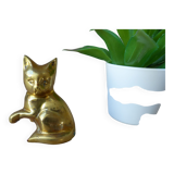 Vintage brass cat figure