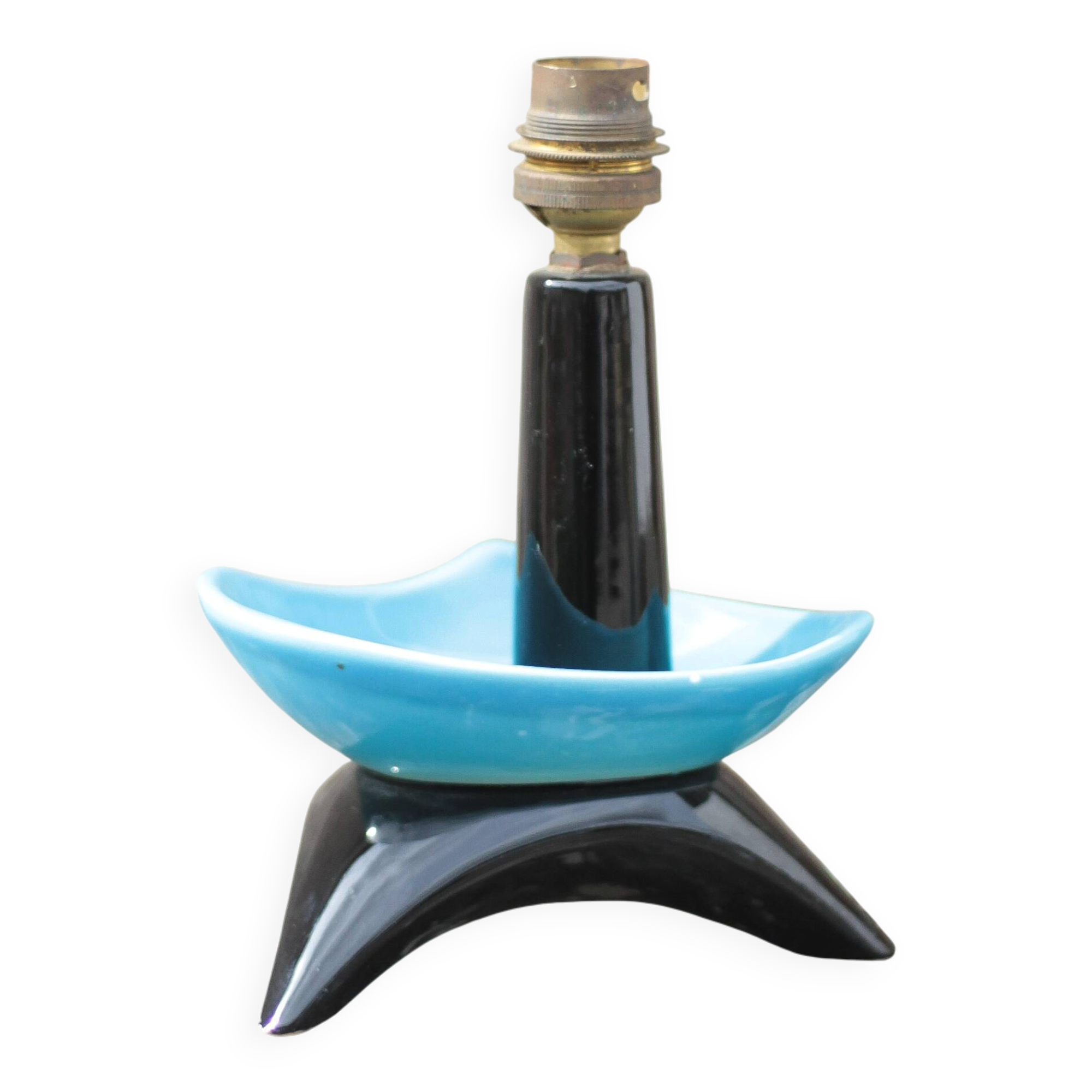 Tripod ceramic table lamp, bedside lamp, accent lamp