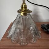 Large holophane tulip pendant light