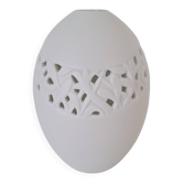 White porcelain egg vase