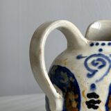Hand painted ceramic decorative pitcher
