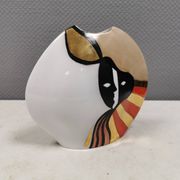 Vase with a motif, in an abstract style.