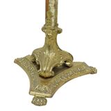 Hollywood Regency Coat Rack Onyx and Brass Fifties 167cm