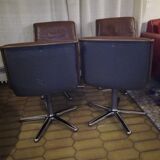 Set of four leather chairs Wilkhahn Germany design 1981