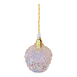 Globe pendant light in chiseled glass