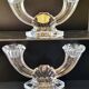 Val Saint Lambert Cristal "Impérial" 2 Bougeoirs Art-déco