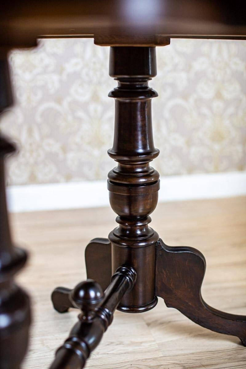 19th Century European Eclectic Walnut Living Room Table in Black, 1890s