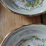 Cups Porcelain Pearly A G Dessert Bowl Liseré Golden Old Lot of 8