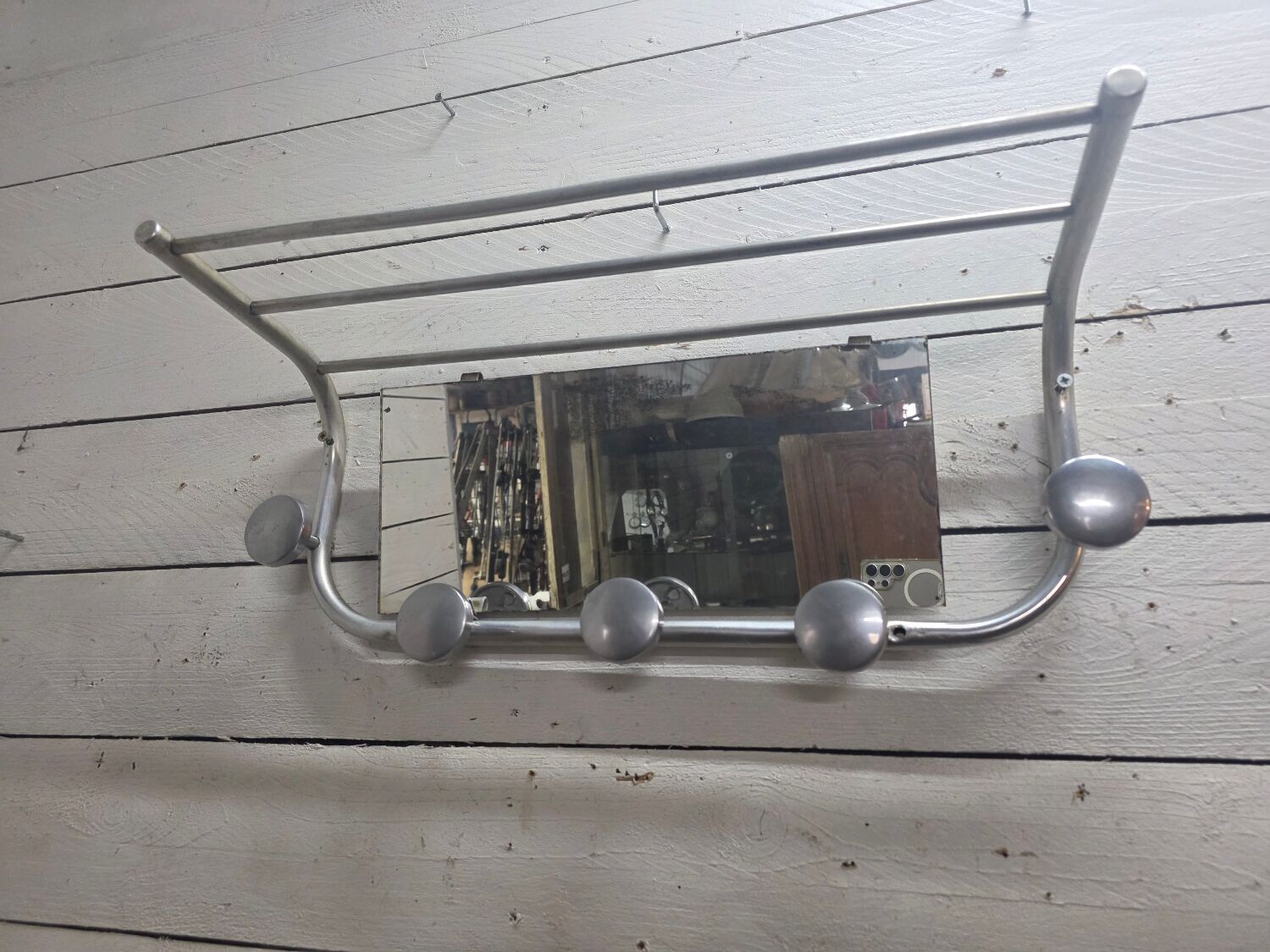 1960s aluminum coat rack