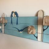 Coat rack with vintage swallows