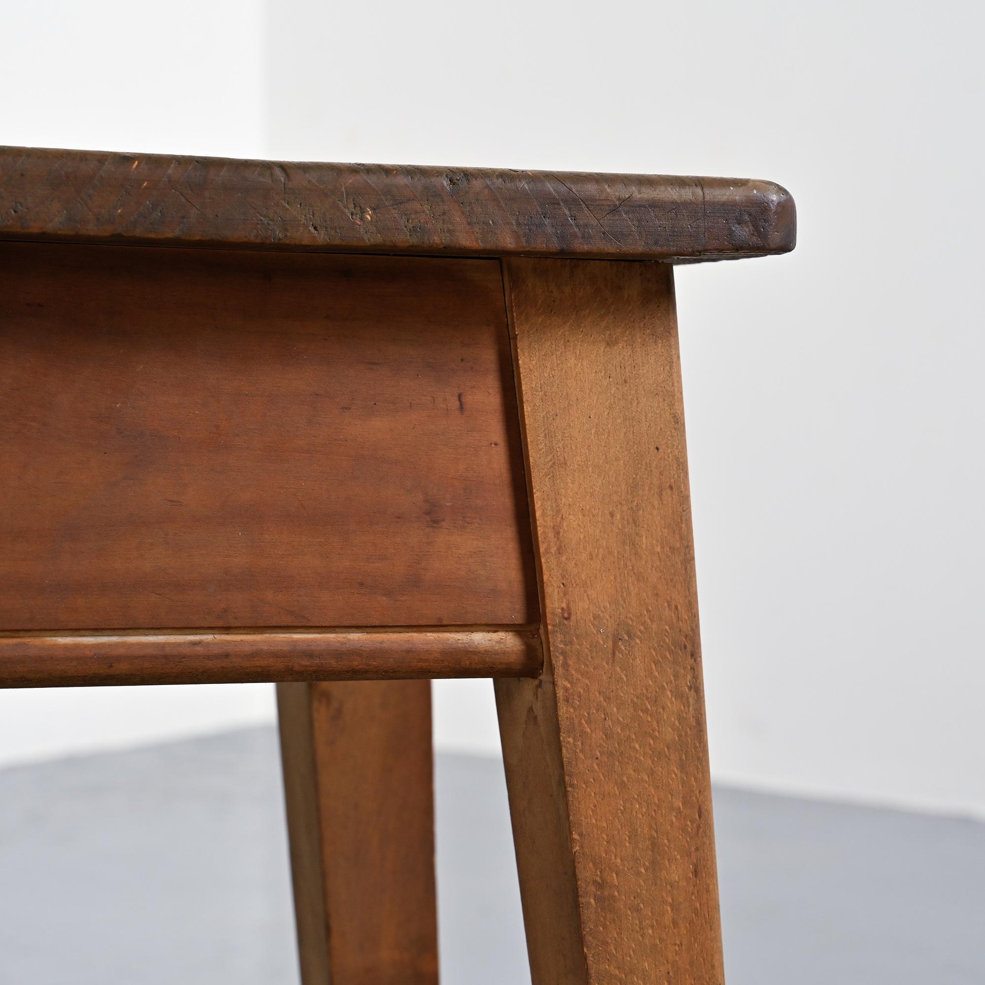Pair of pine stools, Courchevel, France, circa 1960