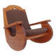 Large brutalist pine rocking chair from Wasa, 1987