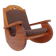 Large brutalist pine rocking chair from Wasa, 1987