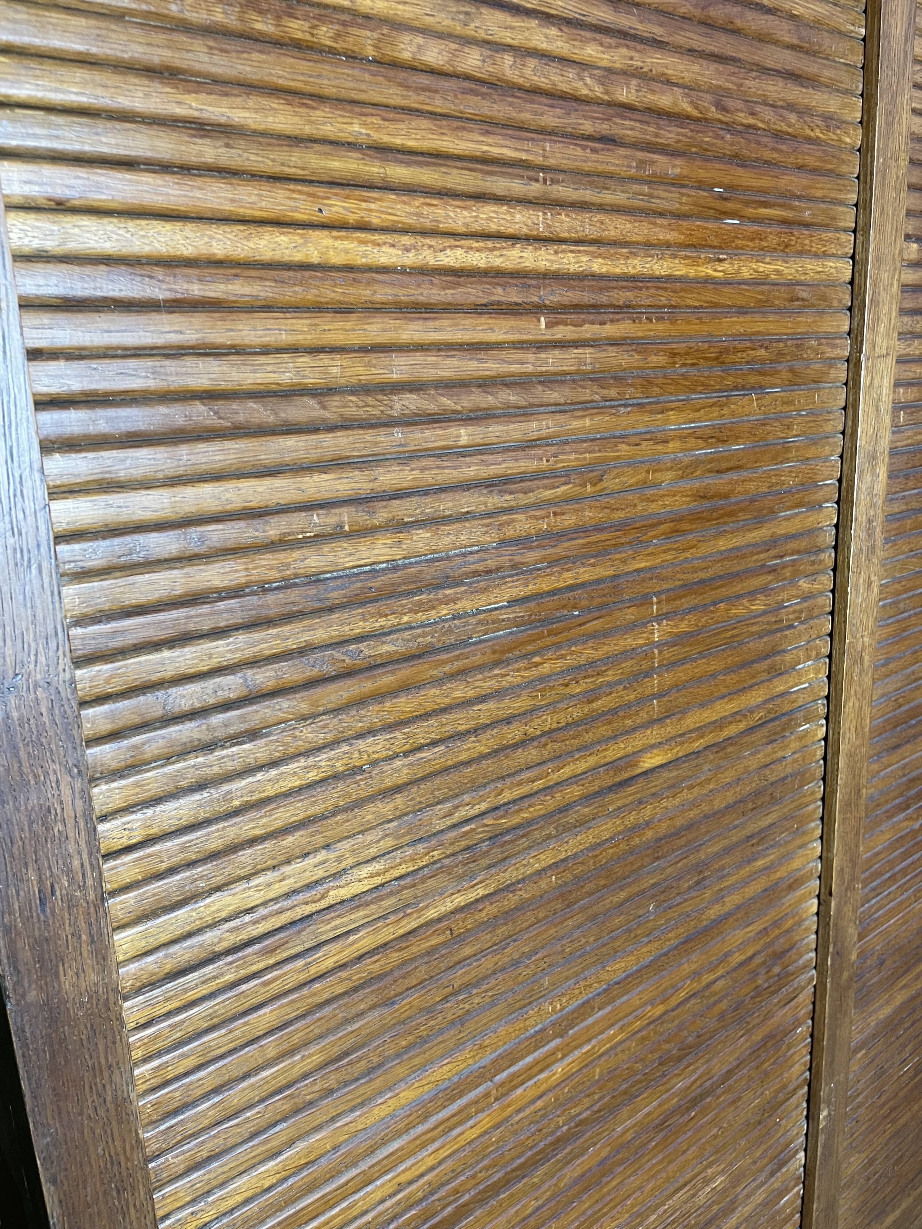 Solid oak notary double curtain filing cabinet 1900