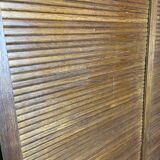 Solid oak notary double curtain filing cabinet 1900