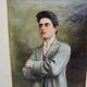 Oil painting on canvas by Pietro Mascagni, composer from the early 1900s.