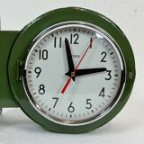 Vintage green citizen double-sided navy wall clock, 1980s