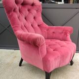 Ancien fauteuil capitonné Napoléon III
