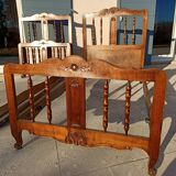Pair of Provencal wooden bed year 40 from Dervieux