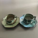Pair of hexagonal cups