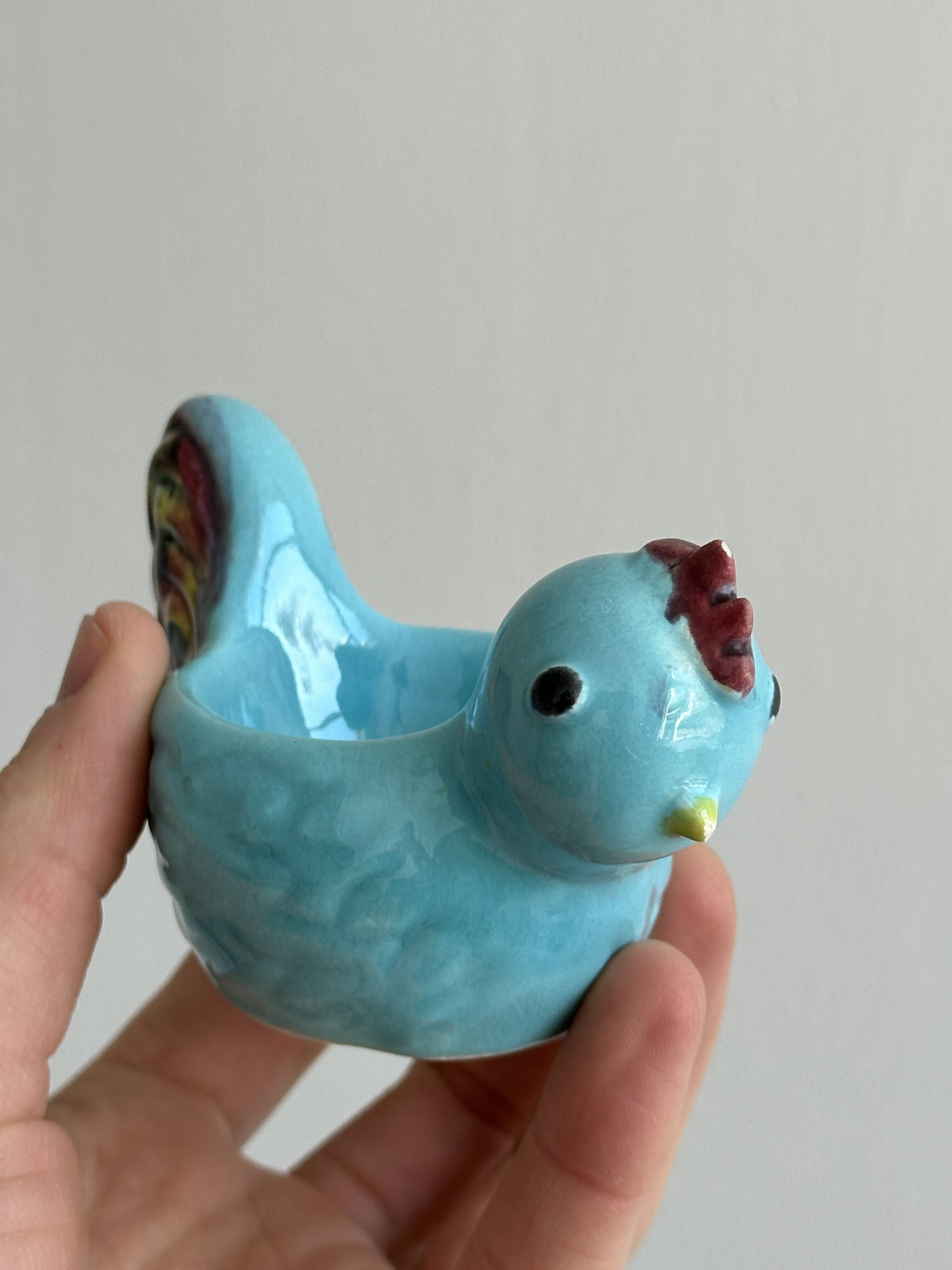 Ceramic egg cup duo