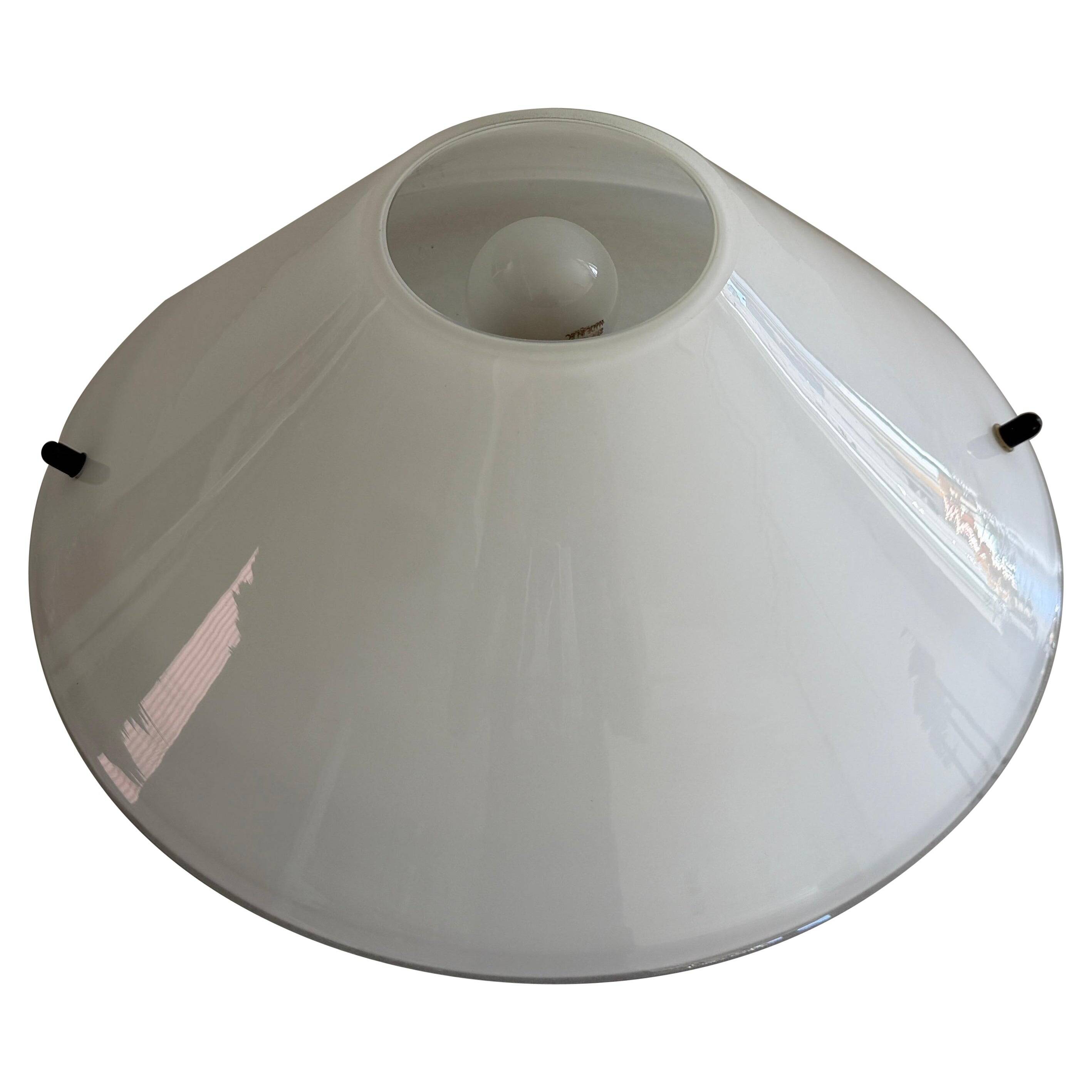 Simple opal glass wall light from the mid-century by Lamperti, 1960s, Italy.