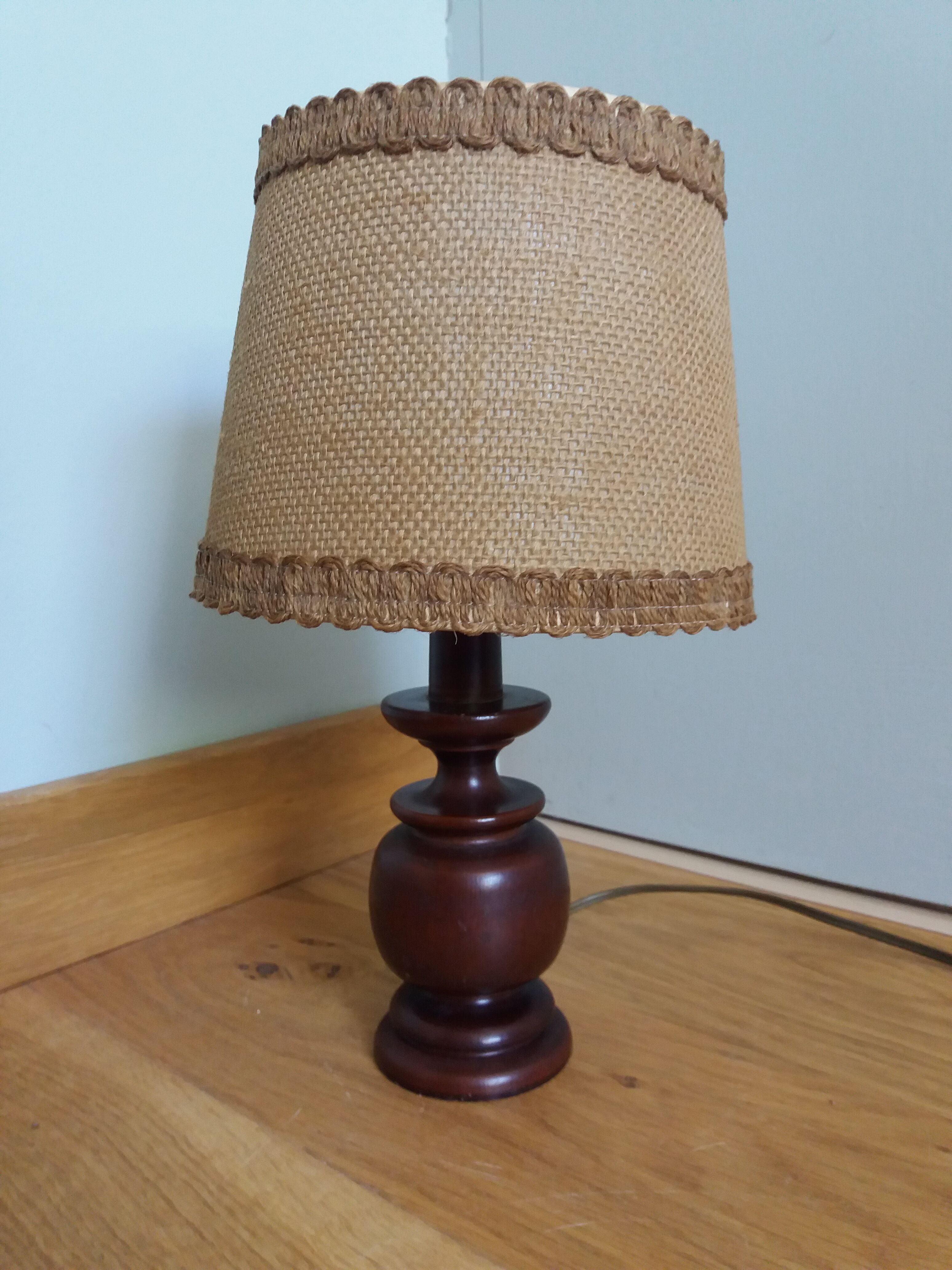 Bedside lamp turned wood