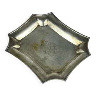 Antique silver plateau by Queen Victoria Sheffield, 1890s.