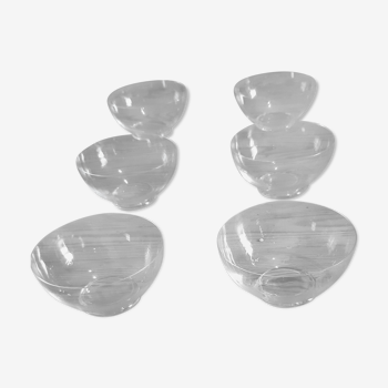 6 crystal cups