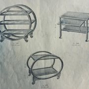 Chariot de service Art déco no.1157 par Thonet Debrecen 1930
