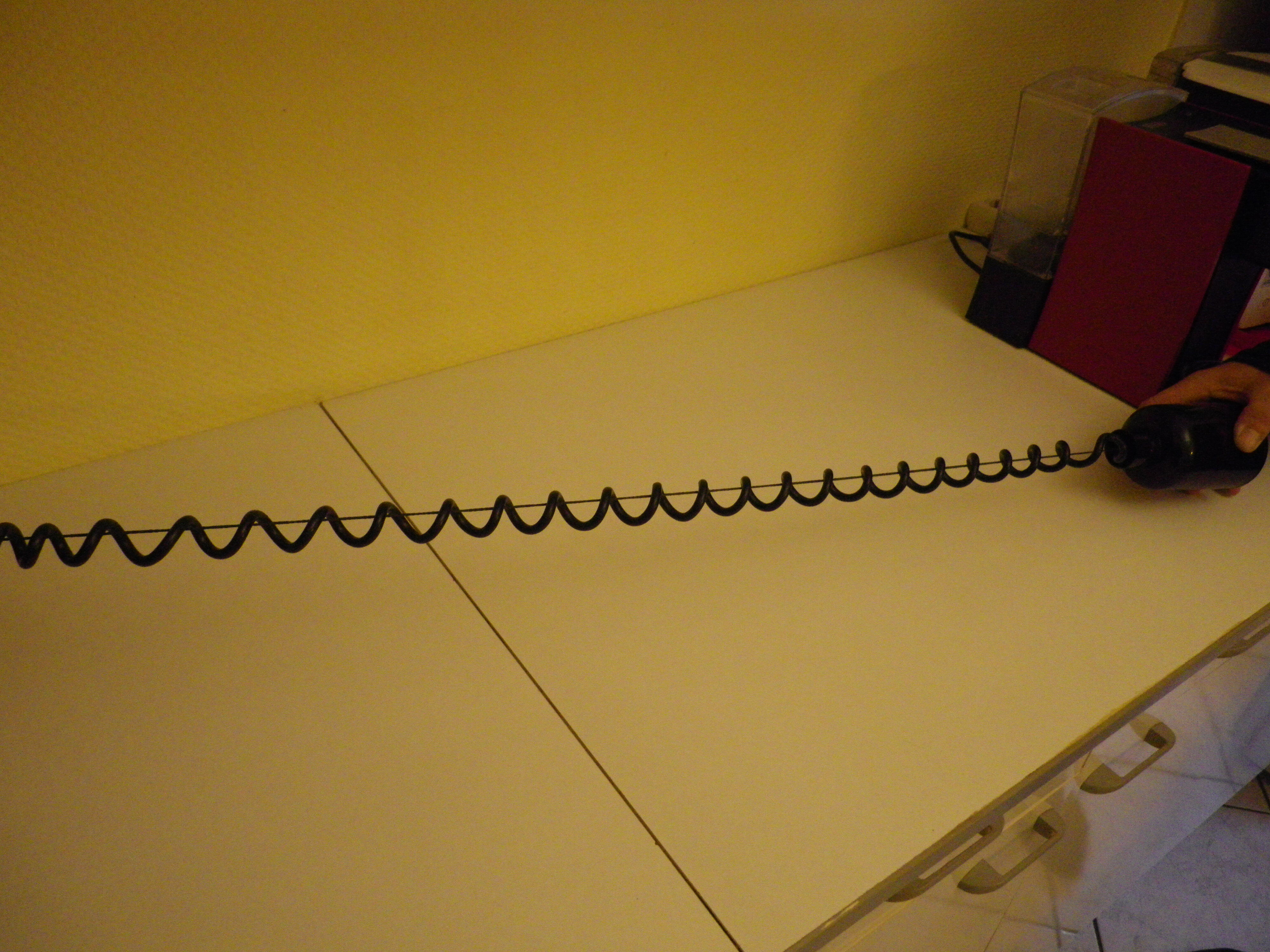 "Up and down" steel enamelled red 1980s hanging