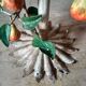 Painted metal candle holder lamp - wrought iron fruit and bird lamp base