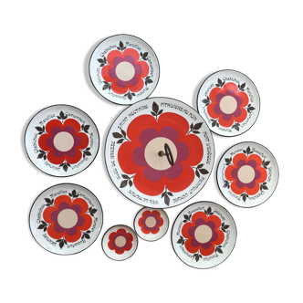 Gien porcelain cheese service