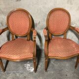 Pair of convertibles Louis XVI armchairs