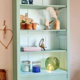 Green bookcase cabinet
