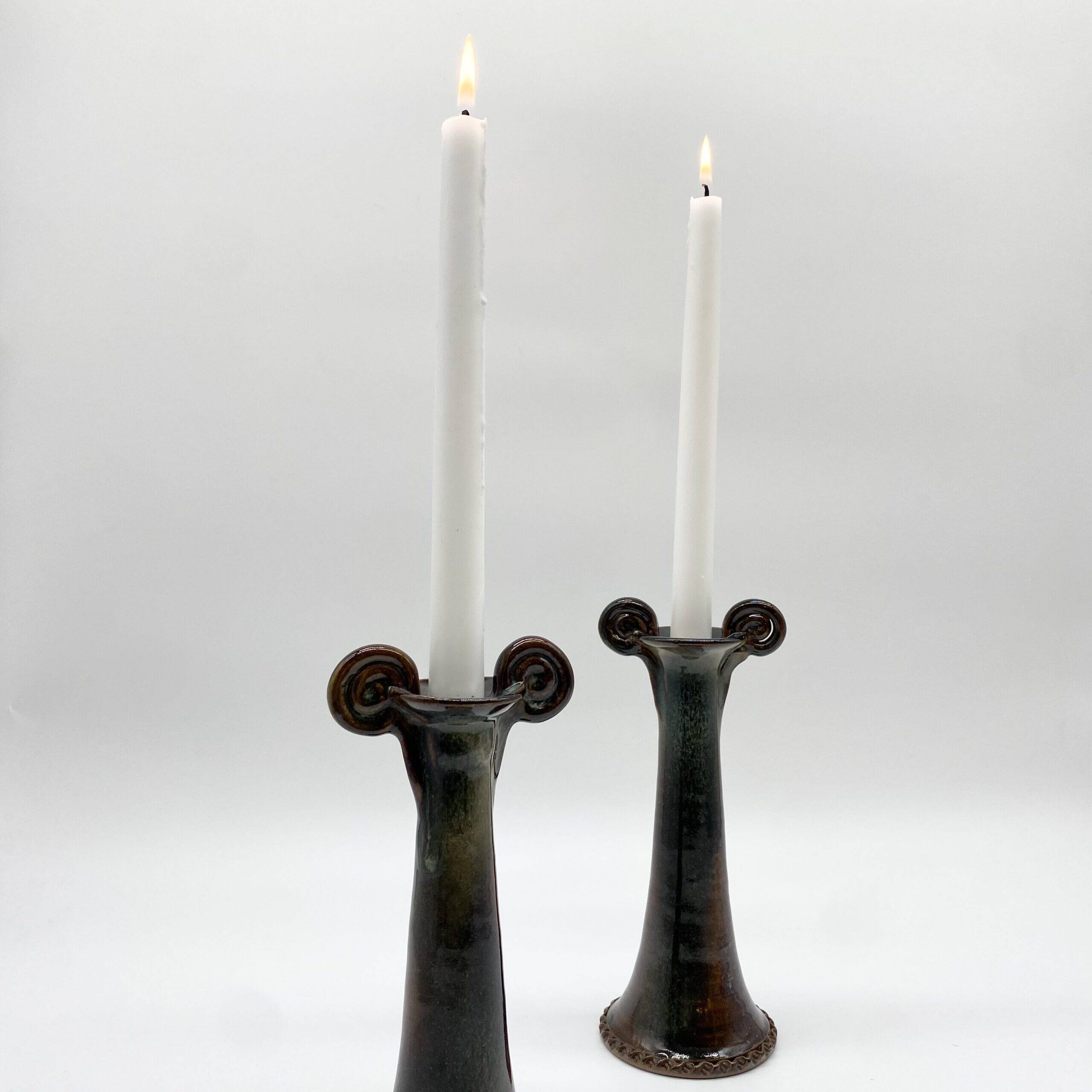 Pair of ceramic candlesticks – "Mouthiers-sur-Boëme", 1960s