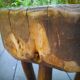 Pair of brutalist tripod stools in grayed pine. France, 1950s