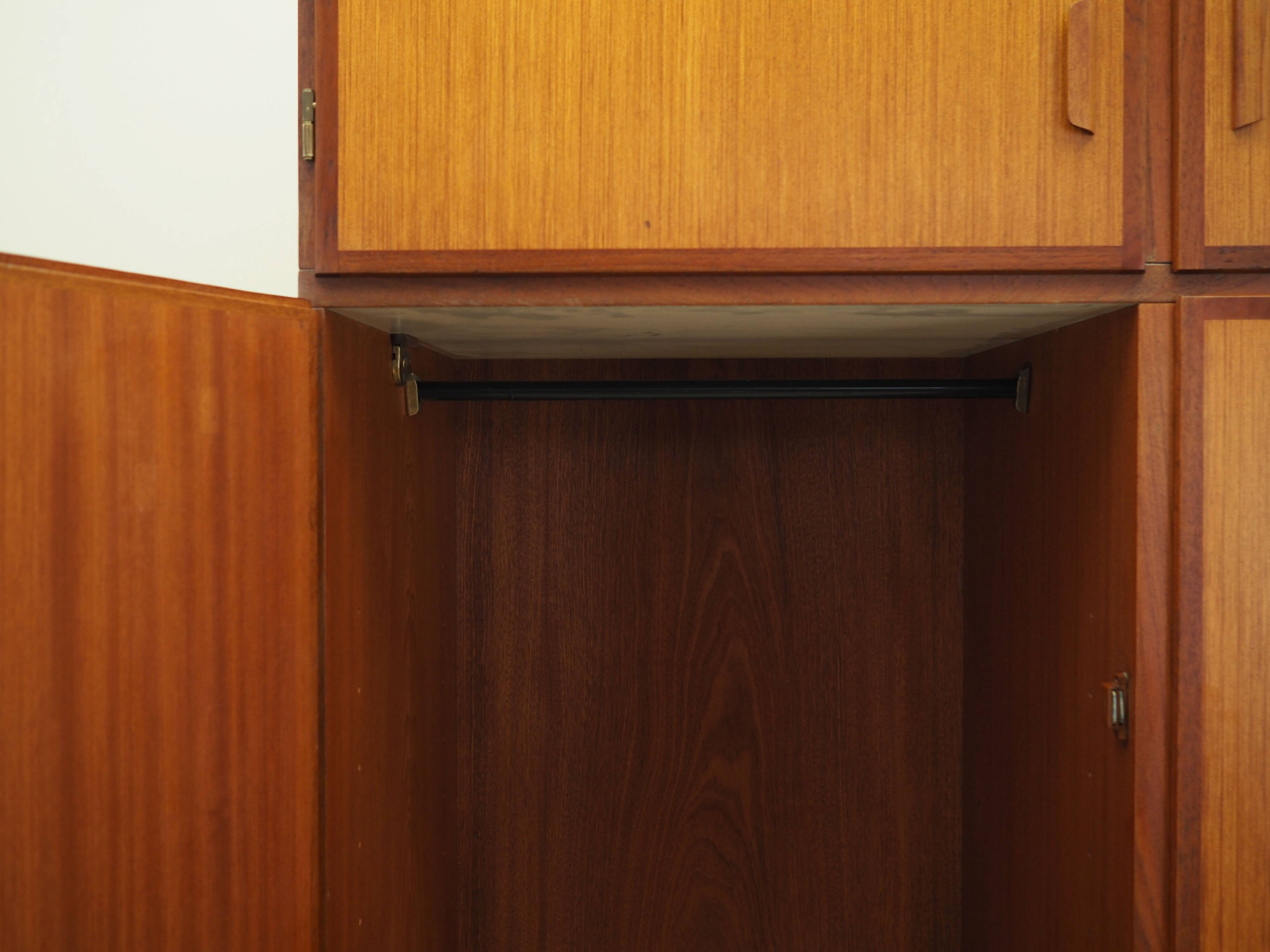 Teak wardrobe, Danish design, 1970s, manufacturer: Omann Jun