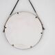 Vintage round steel mirror, Italy, 1970s.