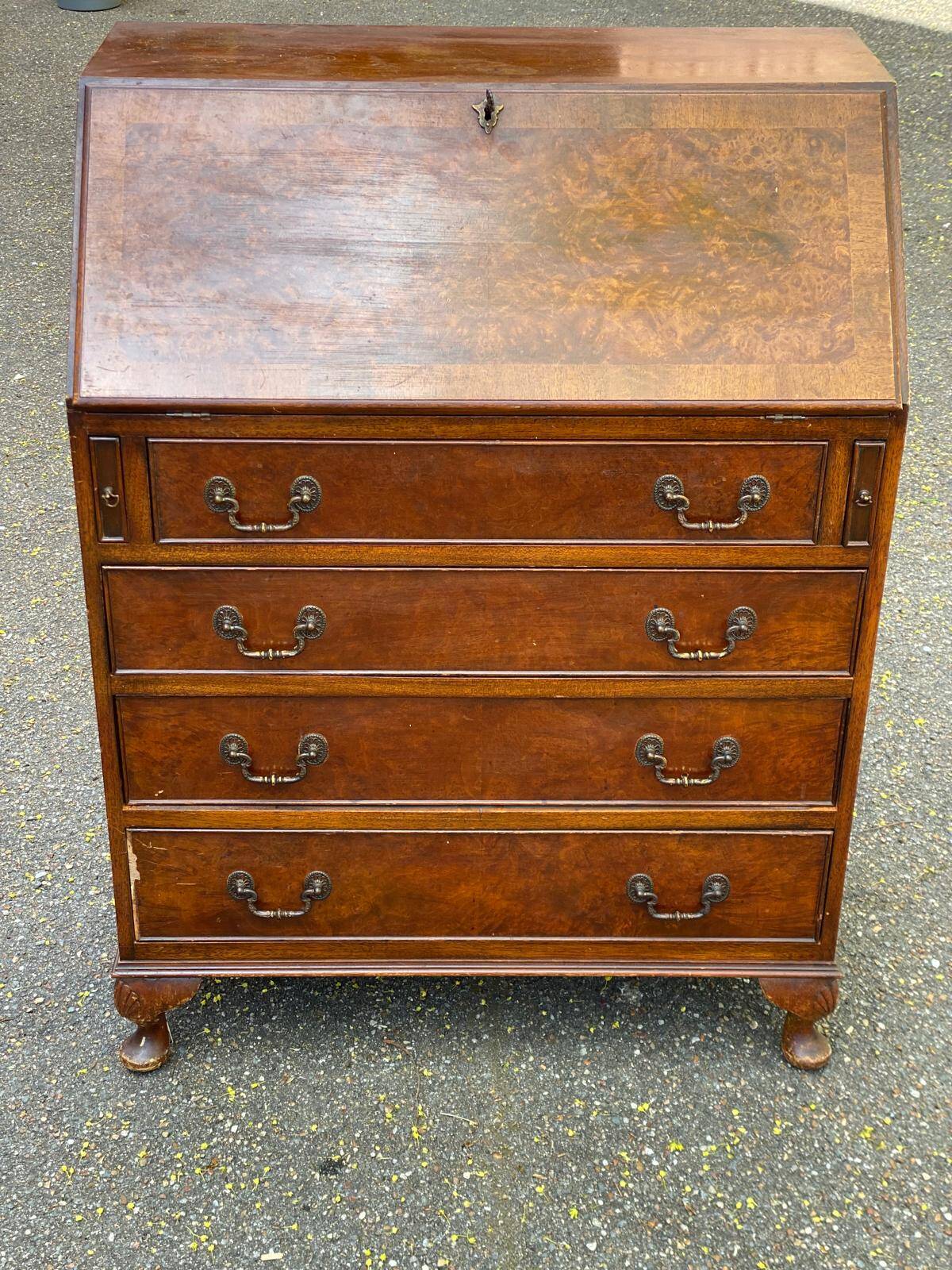 Secrétaire Chippendale en bois du XIXème