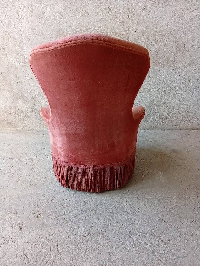 Vintage pink velvet toad
