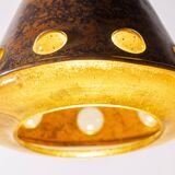 Nanny Still Copper Glass Brutalist Cone Pendant, RAAK, 1960s