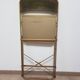 Set of 4 opera theater folding chairs from the 70s two-tone velvet brass