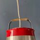Suspension « Bucket » rouge Space Age par Ateljé Lyktan