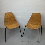 Pair of chairs Gian Franco Legler model Basket